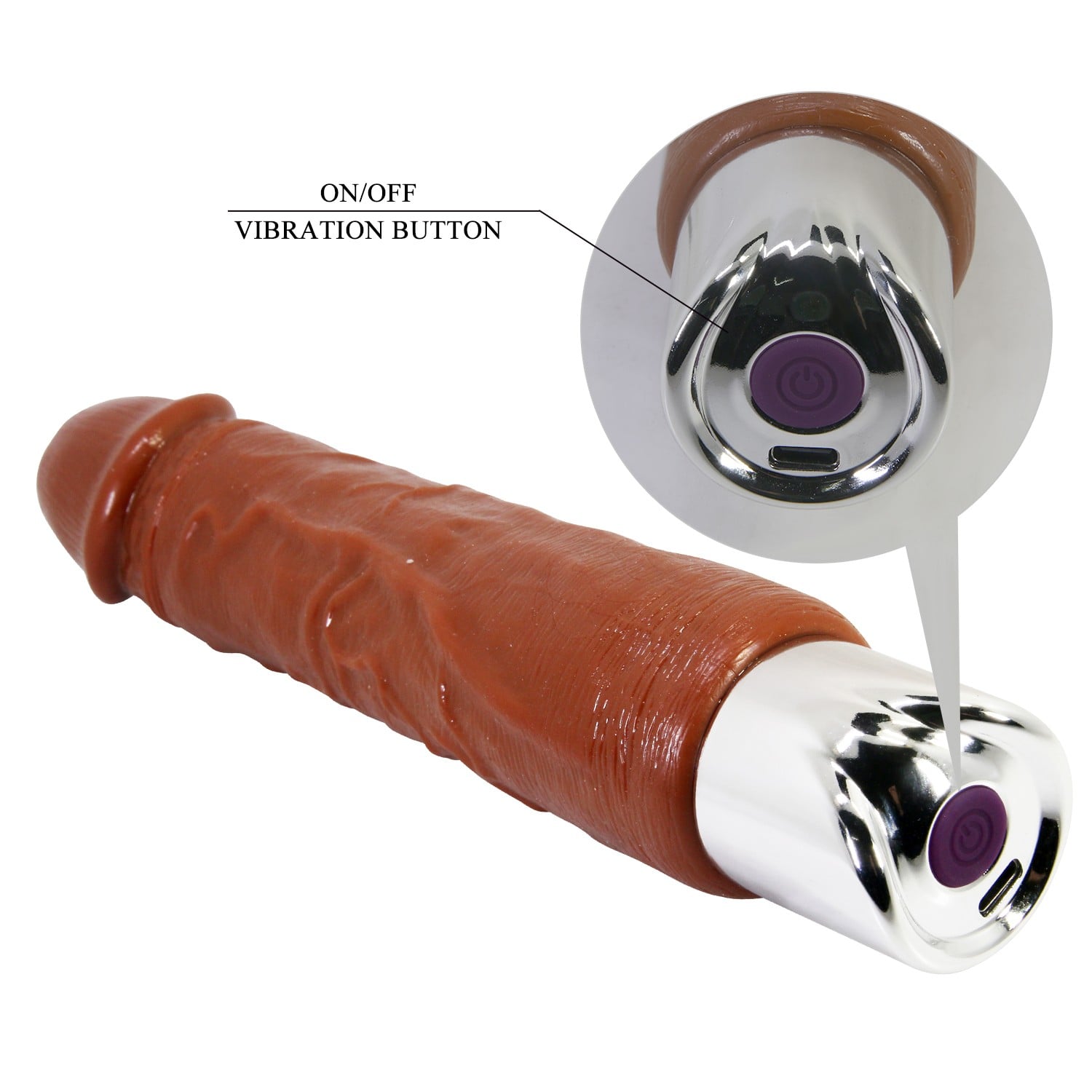23,8 cm USB Şarjlı Gerçekçi Melez 10 Titreşim Modlu Vibratör – Rufus Pro - Görsel 6