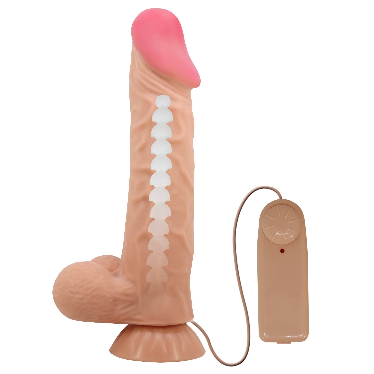 24 cm Kıkırdak Yapılı Çift Katmanlı Gerçekçi Titreşimli Dildo Penis - Sadik - Görsel 2