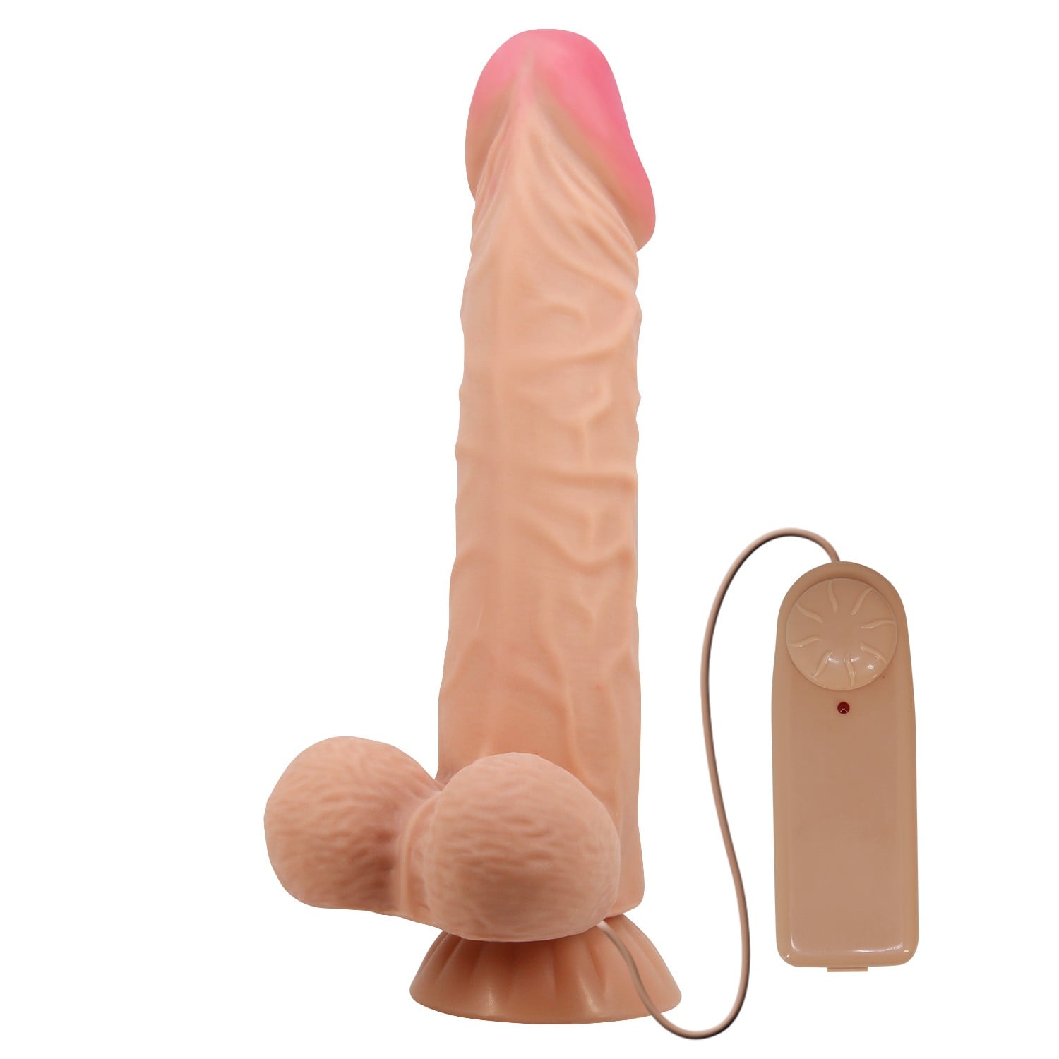 24 cm Kıkırdak Yapılı Çift Katmanlı Gerçekçi Titreşimli Dildo Penis - Sadik - Görsel 3