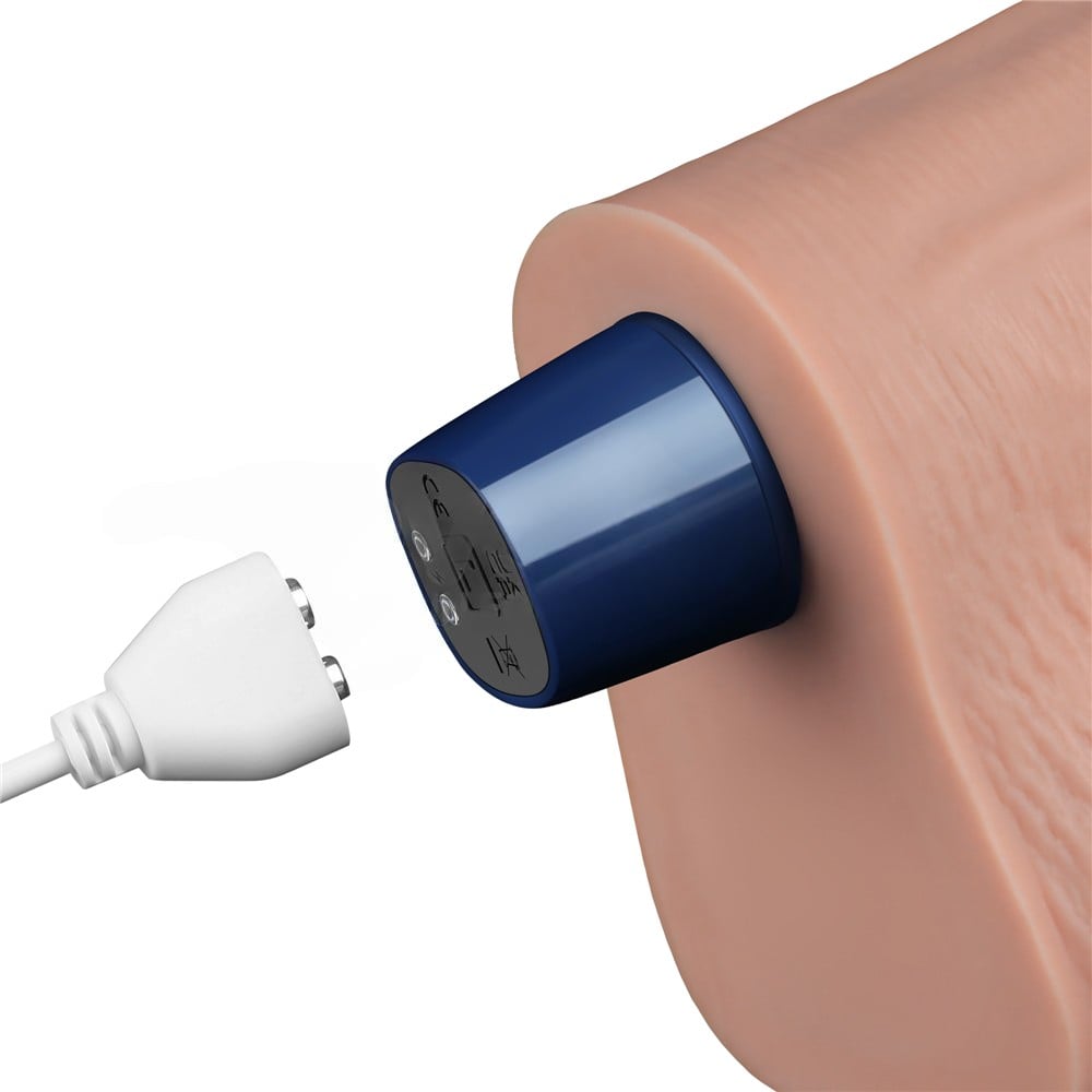 25.3 cm USB Şarjlı Yeni Nesil Realistik Titreşimli Ten Dildo Penis - Görsel 4