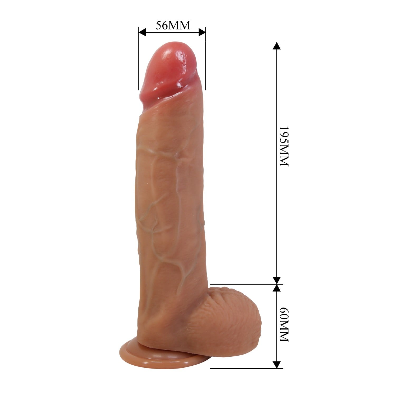 25,5 cm Süper Yumuşak Gerçekçi Silikon Belden Bağlamalı Dildo Penis – Mendel - Görsel 7