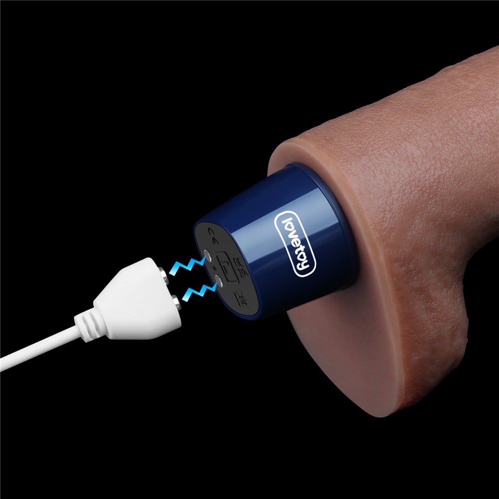 26.5 cm USB Şarjlı Yeni Nesil Realistik Titreşimli Dildo Penis - Görsel 4
