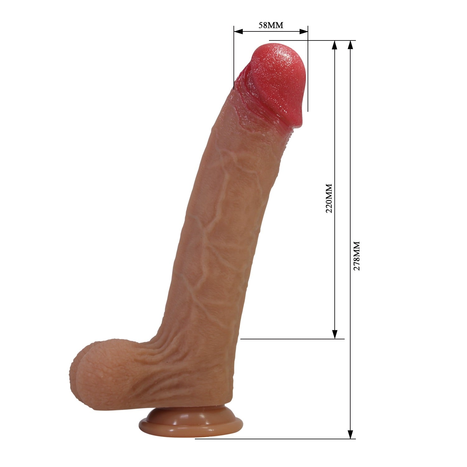 27,8 cm Ultra Gerçekçi Dokulu Melez Vantuzlu Dildo Penis – Orson - Görsel 7