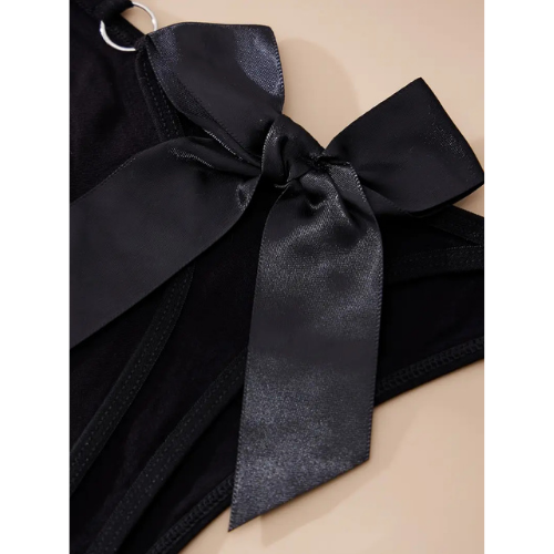 Bouquet Bouqtique Büyük Beden Fantezi Kadın 2'li Fiyonklu Halkalı Tanga BQT350044-B - Görsel 8