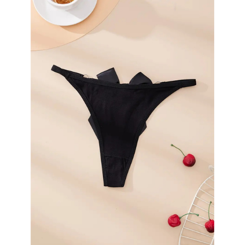 Bouquet Bouqtique Büyük Beden Fantezi Kadın 2'li Fiyonklu Halkalı Tanga BQT350044-B - Görsel 3