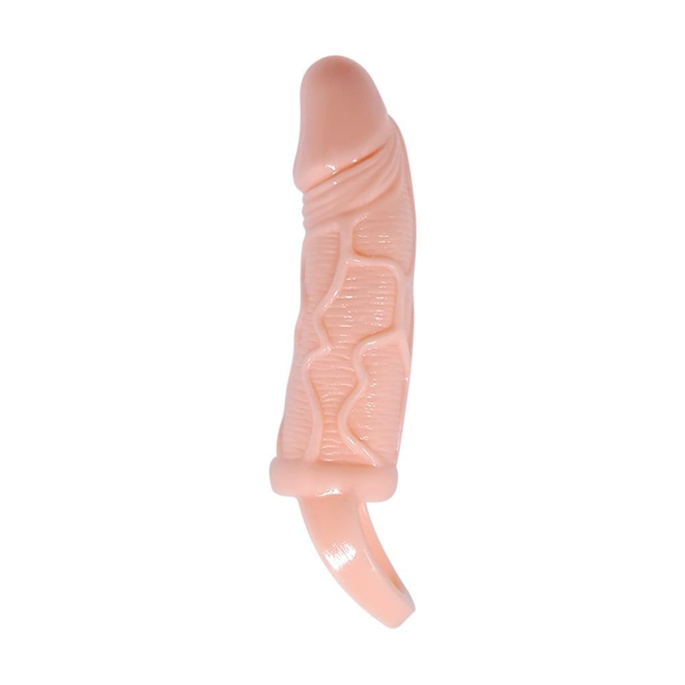 3 cm Dolgu Uzatmalı Titreşimli Penis Kılıfı Prezervatif Vibratör - Görsel 4