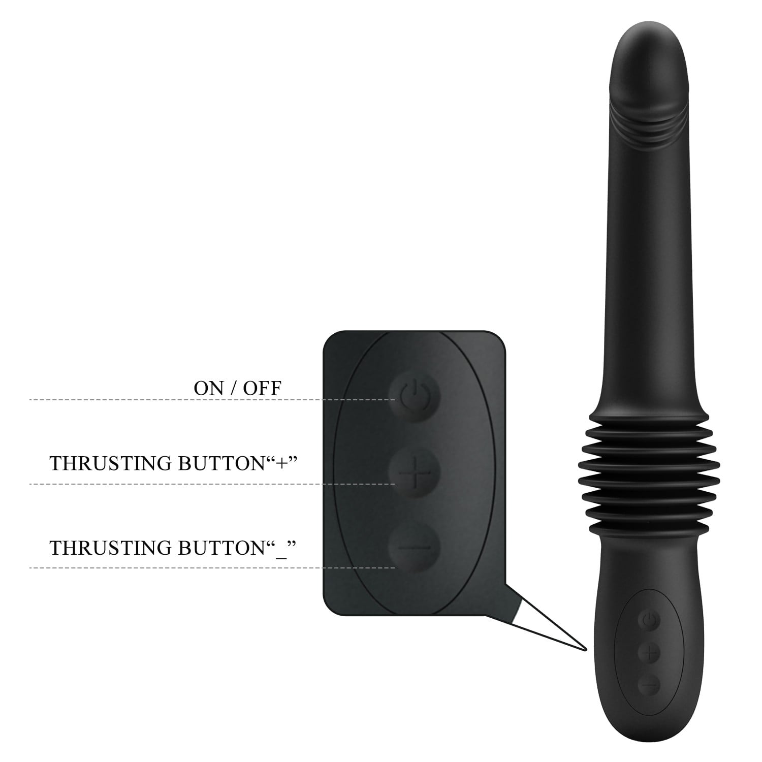 3 Kademeli Hafızalı İleri-Geri Hareketli USB Şarjlı Vibratör – Pazuzu (Siyah) - Görsel 7