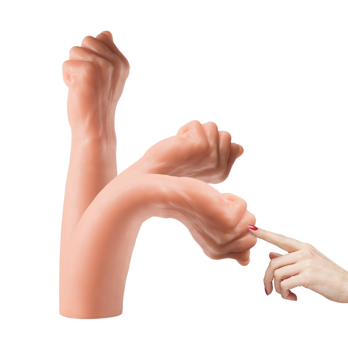 30 cm Dev Kalın Realistik Yumruk (Fist) Tasarımlı Dildo – Ten Rengi - Görsel 3