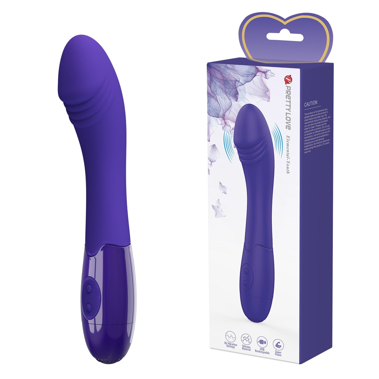 30 Fonksiyonlu USB Şarjlı G-Nokta Vibratörü – Elemental (Mor)