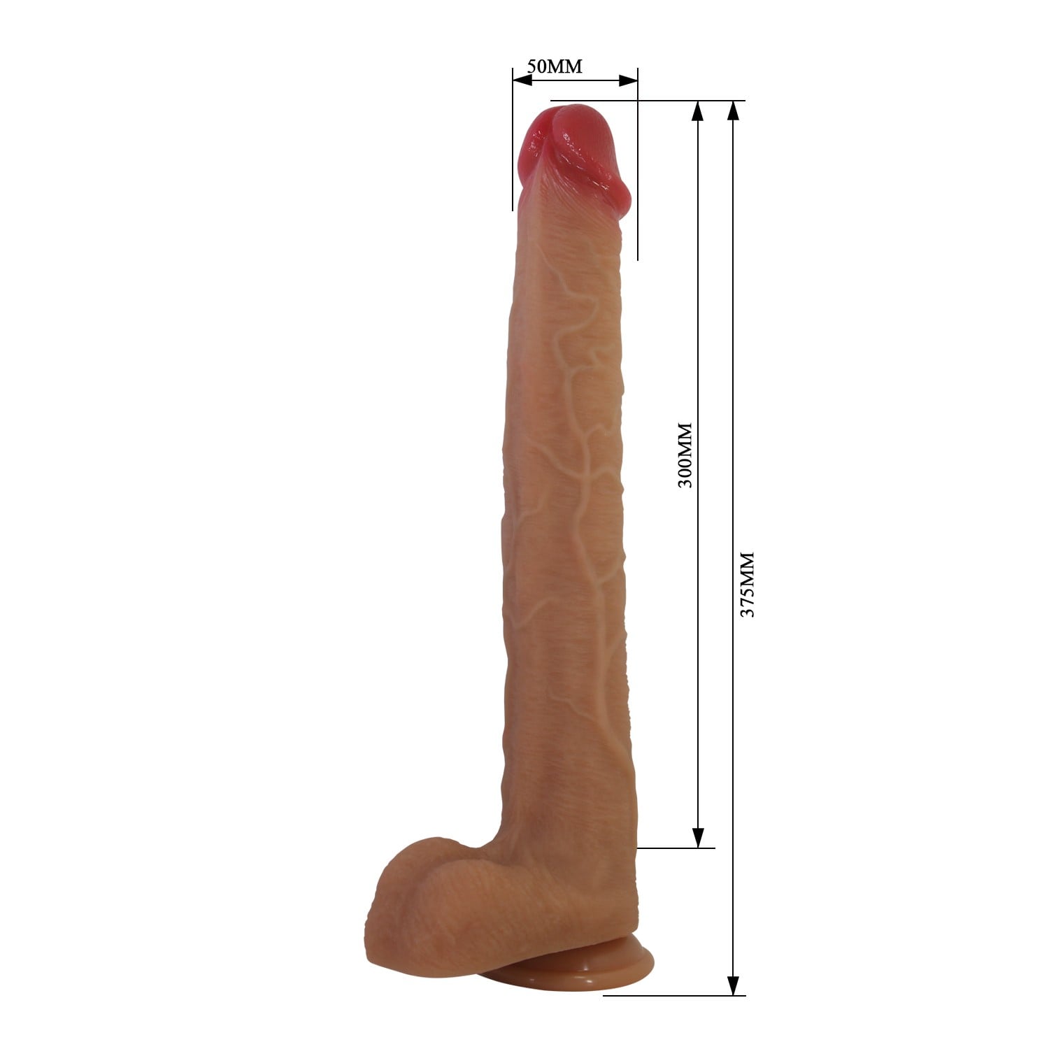 37,5 cm Ultra Gerçekçi Dokulu Melez Vantuzlu Dildo Penis – Torin - Görsel 7