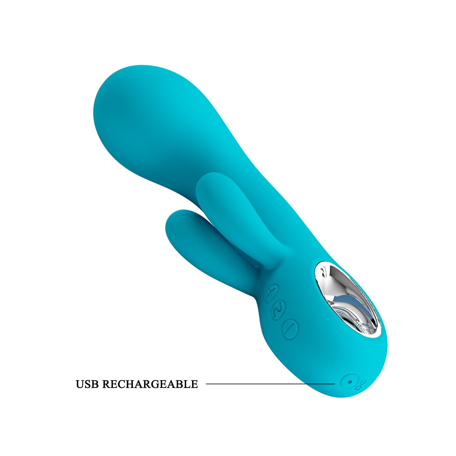 7 Fonksiyonlu 5 Hız Kademeli USB Şarjlı Rabbit G-Nokta Vibratörü – Chris (Mavi) - Görsel 6