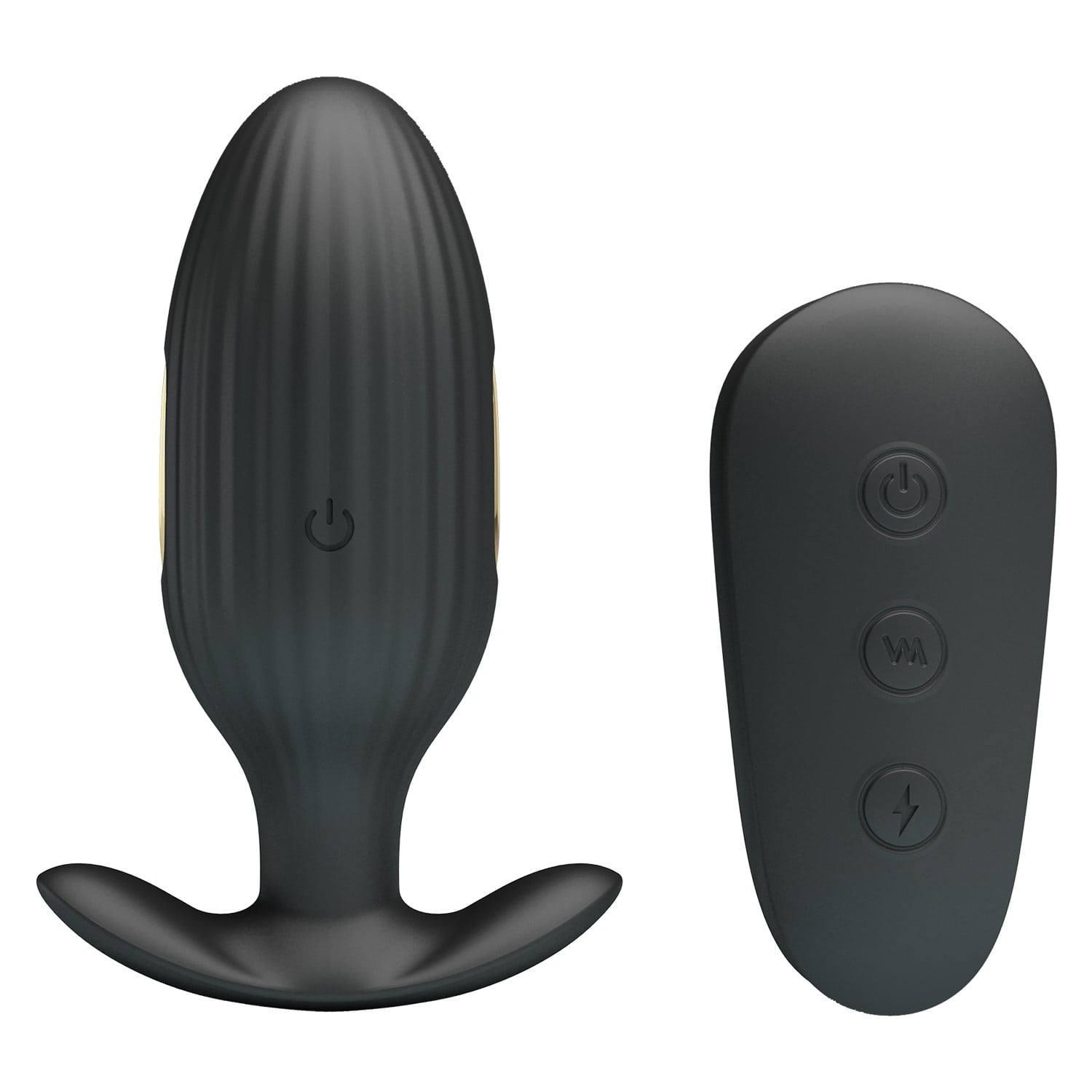 Altın Serisi – 7 Titreşim Modlu, 3 Elektrik Şok Fonksiyonlu, Uzaktan Kumandalı USB Şarjlı Anal Plug – Kelly - Görsel 2