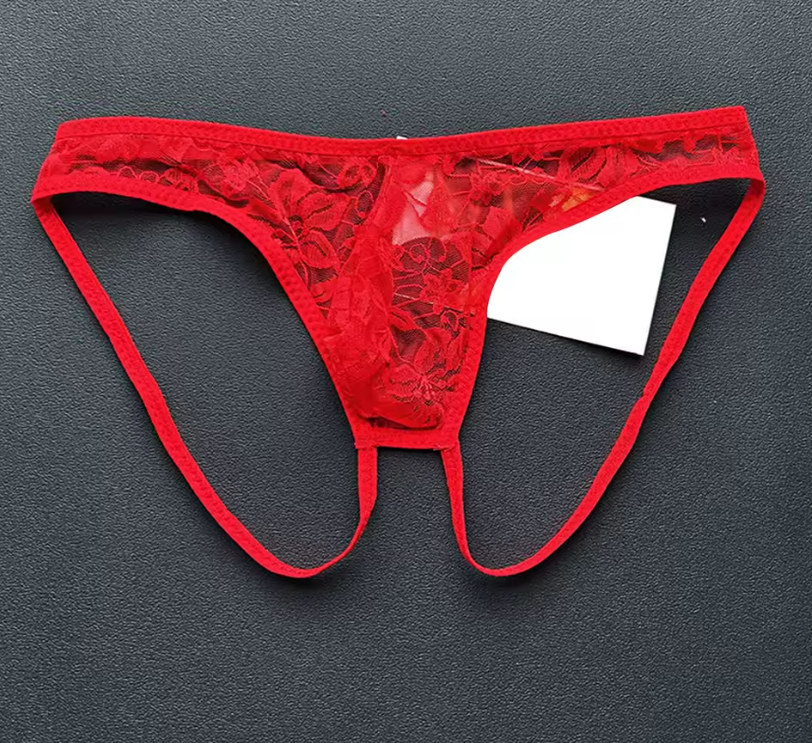 Bouquet Bouqtique Seksi Dantelli Arkası Açık Seksi Kırmızı Erkek Külot BQT354627 - Görsel 2