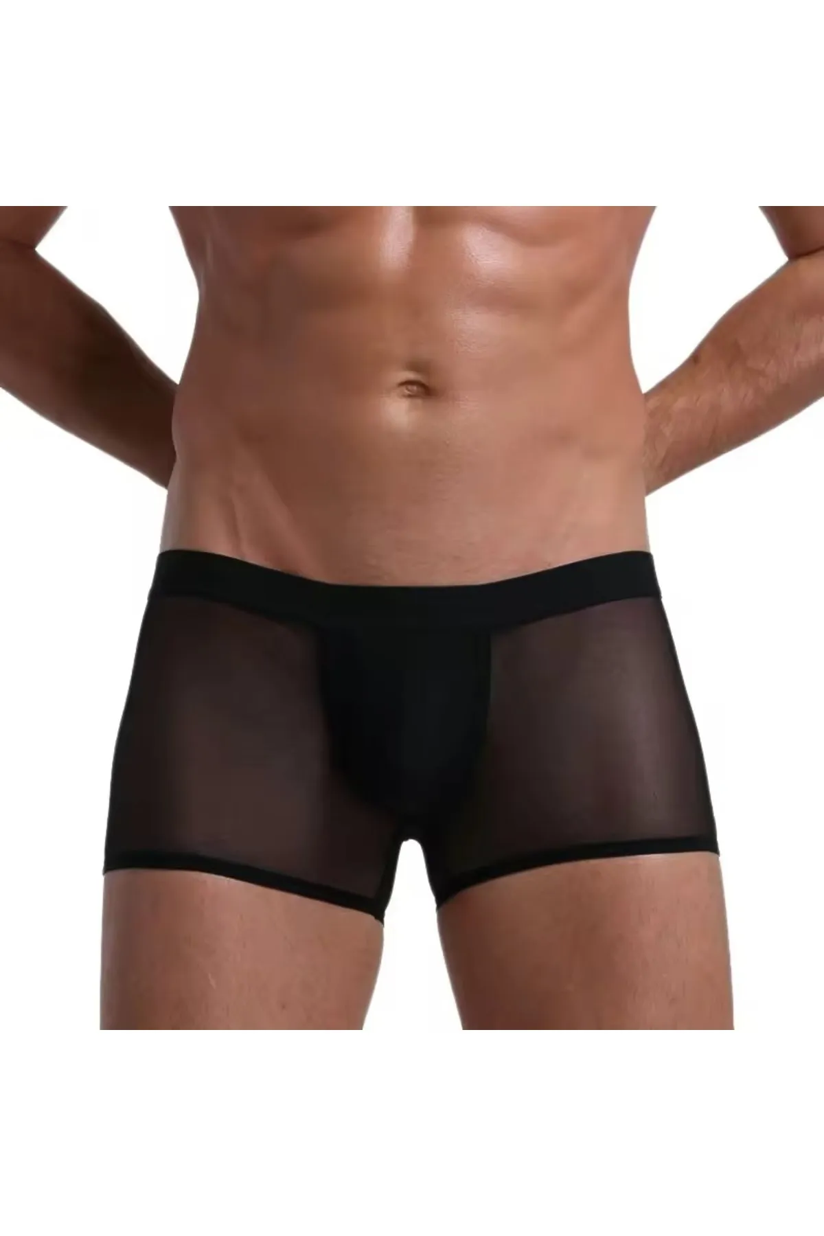 Bouquet Bouqtique Fantezi Transparan Tül Erkek Boxer Fantezi Tanga BQT354603 - Görsel 4