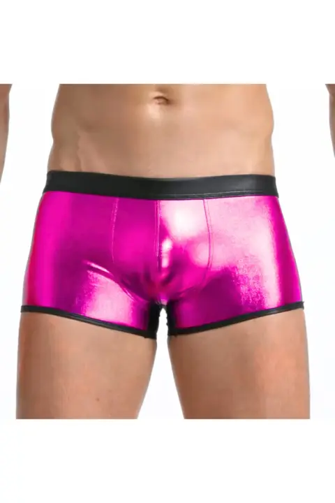 Bouquet Bouqtique Fantezi Deri Görünümlü  Pembe Erkek Boxer  - Fantezi Tanga BQT354608