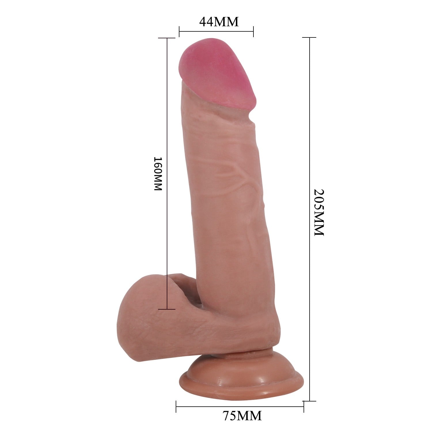 Belden Bağlamalı 20,5 cm Çift Katmanlı Gerçekçi Melez Dildo Penis - Creel - Görsel 7