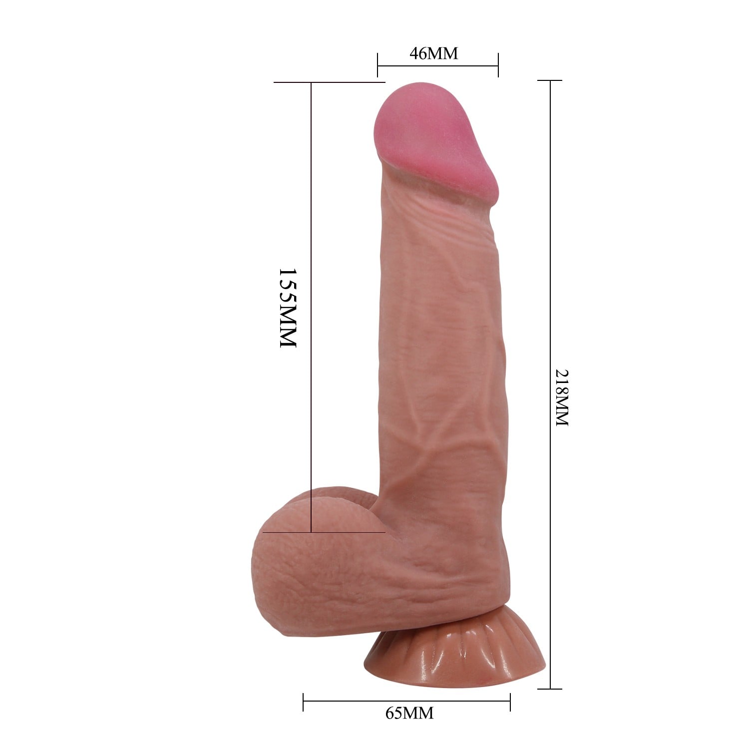 Belden Bağlamalı 21,8 cm Kıkırdak Yapılı Çift Katmanlı Gerçekçi Melez Dildo Penis - Najm - Görsel 7
