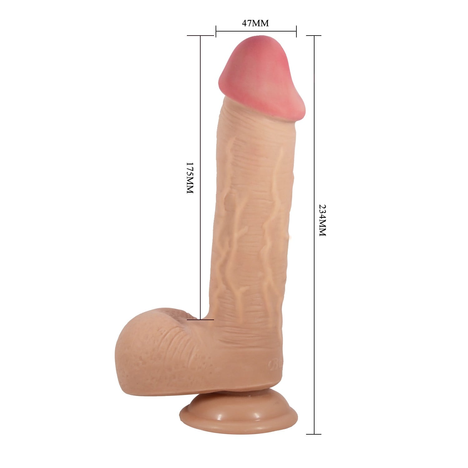 Belden Bağlamalı 23,4 cm Çift Katmanlı Gerçekçi Dildo Penis - Emeka - Görsel 7