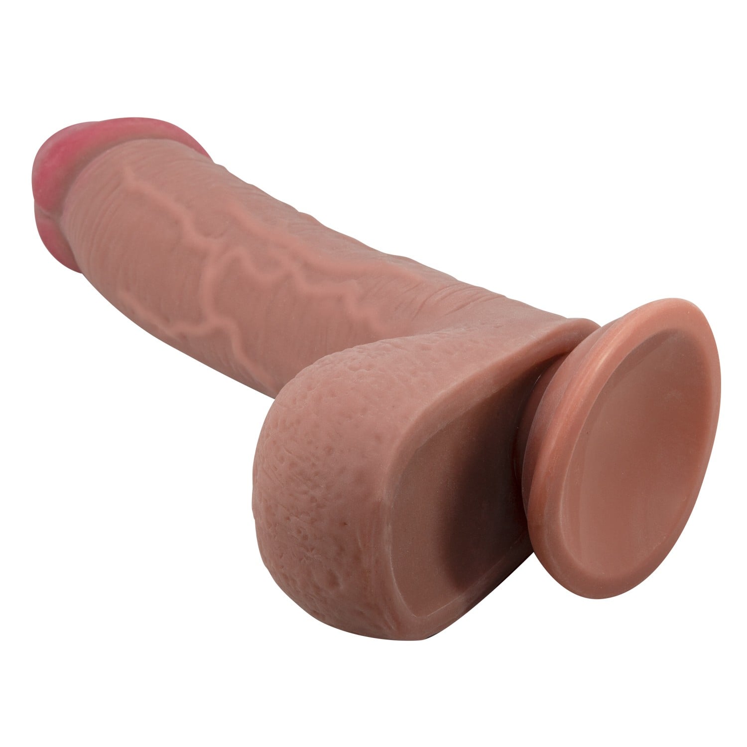 Belden Bağlamalı 23,4 cm Çift Katmanlı Gerçekçi Melez Dildo Penis - Emeka - Görsel 6