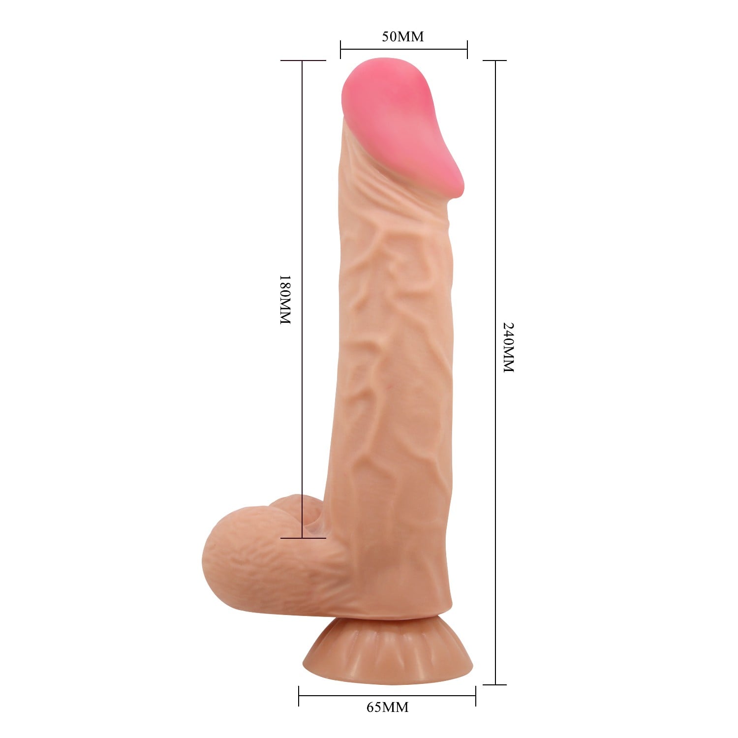 Belden Bağlamalı 24 cm Kıkırdak Yapılı Çift Katmanlı Gerçekçi Dildo Penis - Orton - Görsel 7