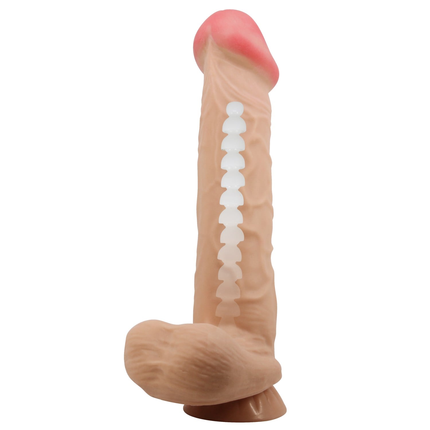 Belden Bağlamalı 26 cm Kıkırdak Yapılı Çift Katmanlı Gerçekçi Dildo Penis - Mendel - Görsel 2