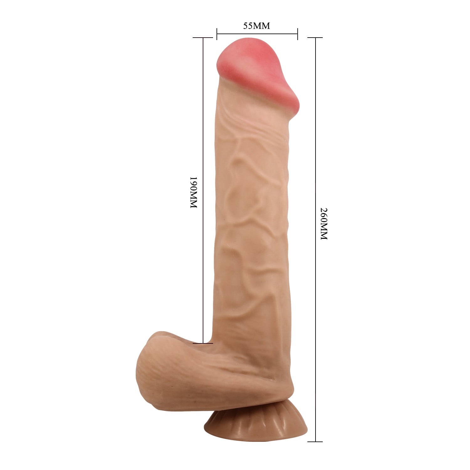 Belden Bağlamalı 26 cm Kıkırdak Yapılı Çift Katmanlı Gerçekçi Dildo Penis - Mendel - Görsel 7