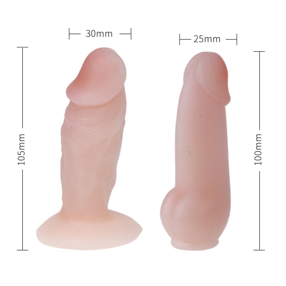 Belden Bağlamalı İçi Dolu 10cm Çift Strapon Penis - Görsel 6