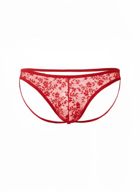 Bouquet Bouqtique Seksi Dantelli Arkası Açık Seksi Kırmızı Erkek Külot BQT354627