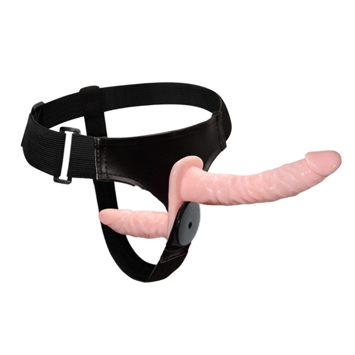 Double Belden Bağlamalı Anal Plug ve Realistik Titreşimli Penis - Görsel 4