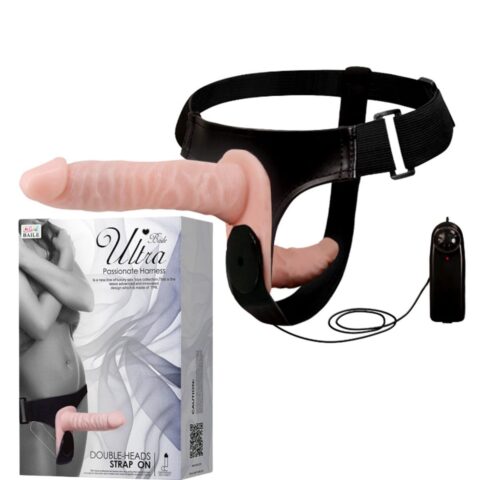 Double Belden Bağlamalı Anal Plug ve Realistik Titreşimli Penis