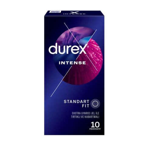 Durex Intense Uyarıcı Jelli ve Tırtıklı Prezervatif 10'lu