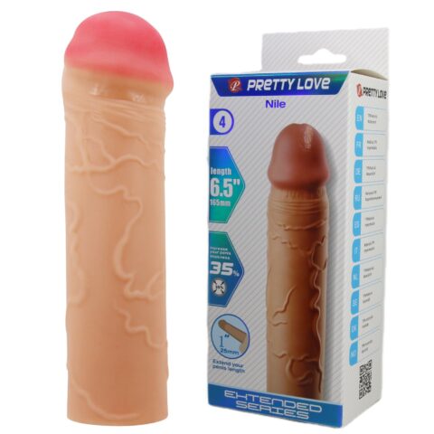 Extended 2.5 cm Uzatmalı Gerçekçi Penis Kılıfı – Nile