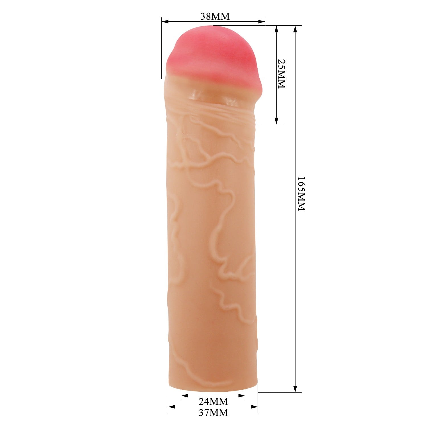 Extended 2.5 cm Uzatmalı Gerçekçi Penis Kılıfı – Nile - Görsel 6