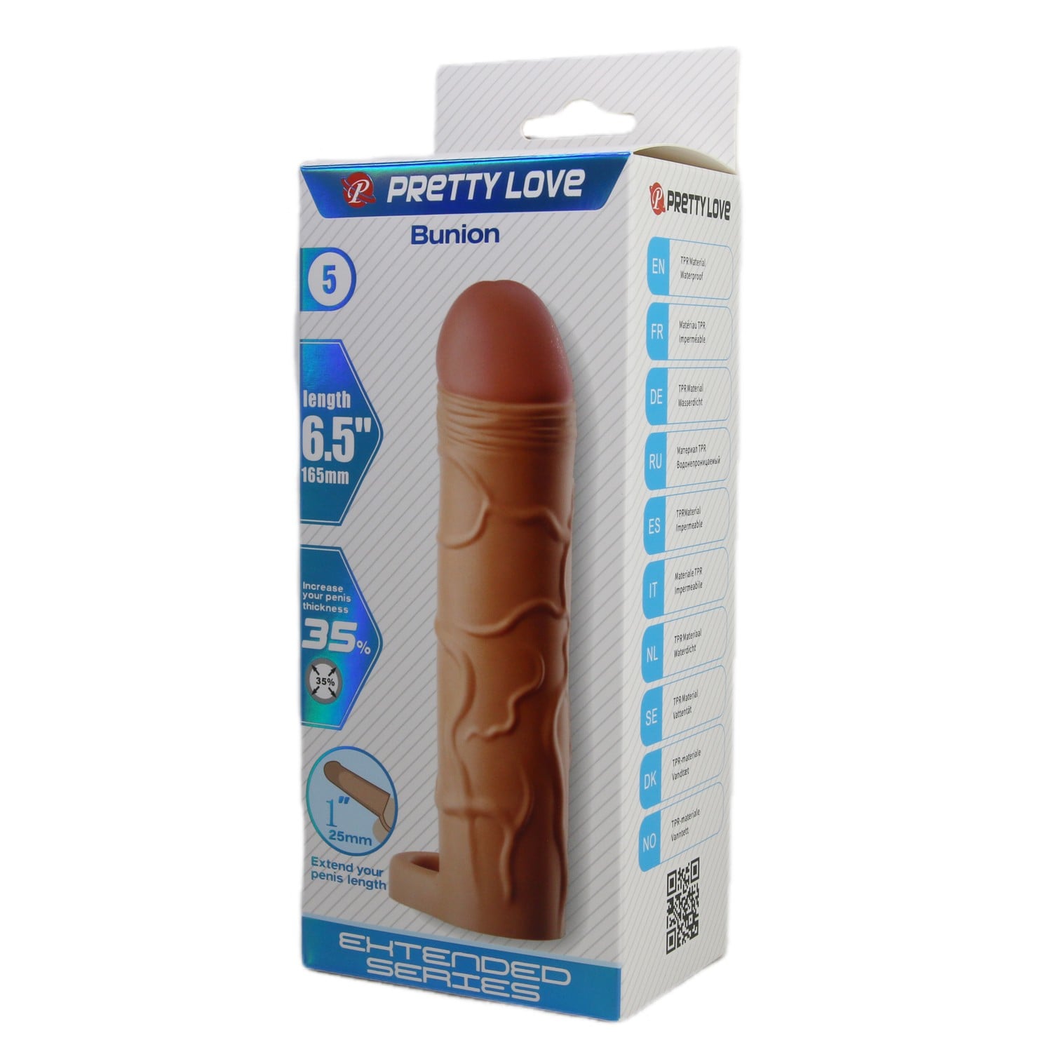 Extended 2.5 cm Uzatmalı Halkalı Gerçekçi Penis Kılıfı – Bunion - Görsel 7