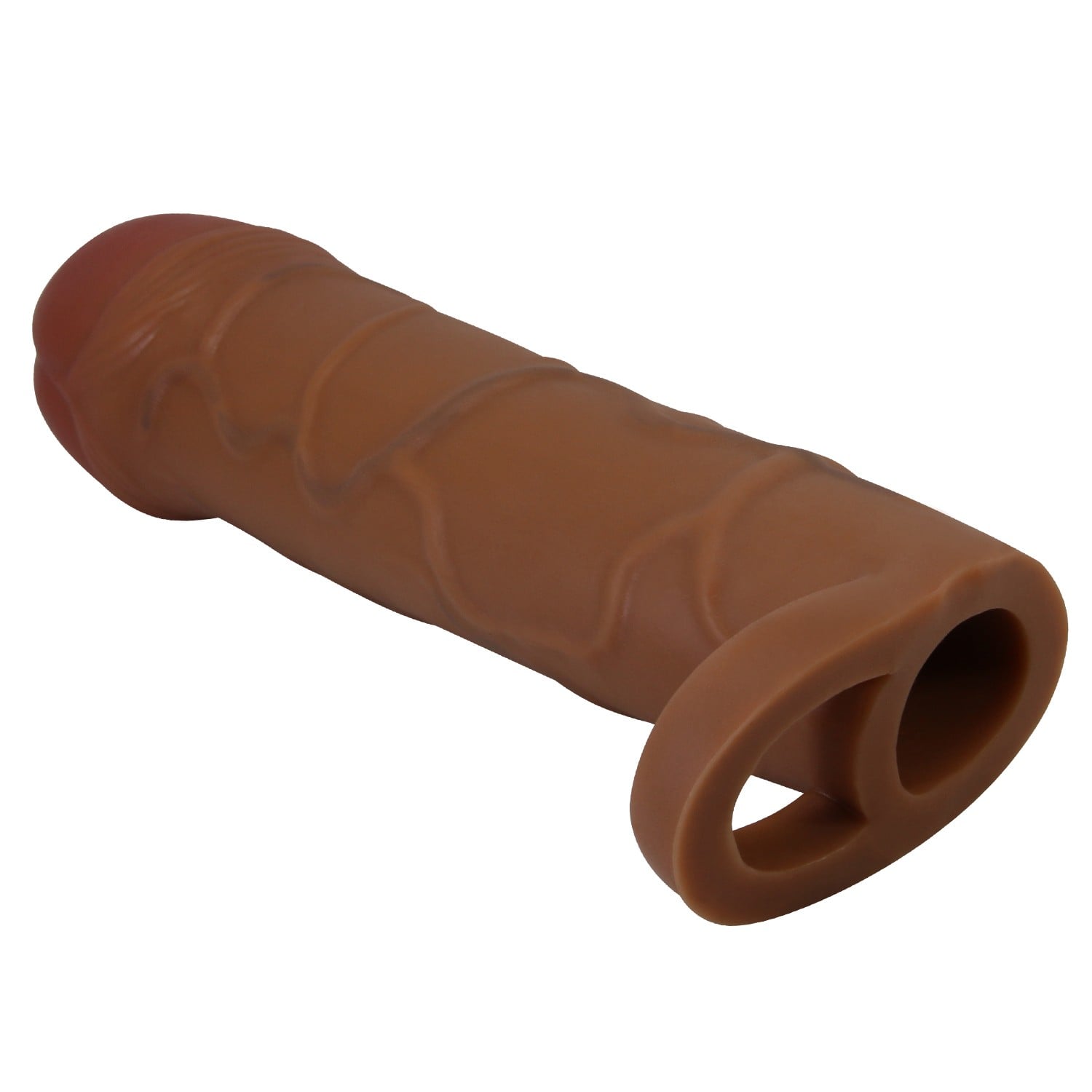Extended 2.5 cm Uzatmalı Halkalı Melez Rengi Tabanlı Gerçekçi Penis Kılıfı – Bunion - Görsel 4