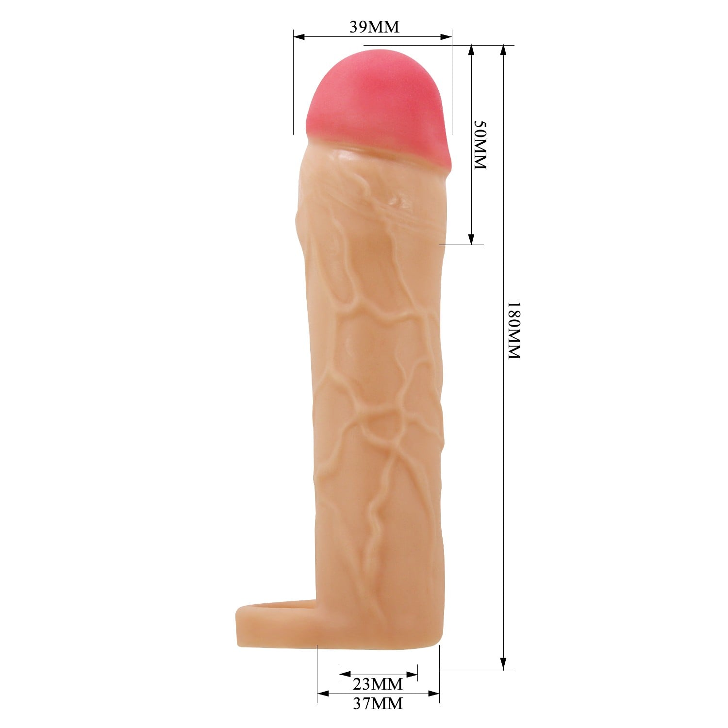 Extended 5 cm Uzatmalı Halkalı Gerçekçi Penis Kılıfı – Hani - Görsel 6