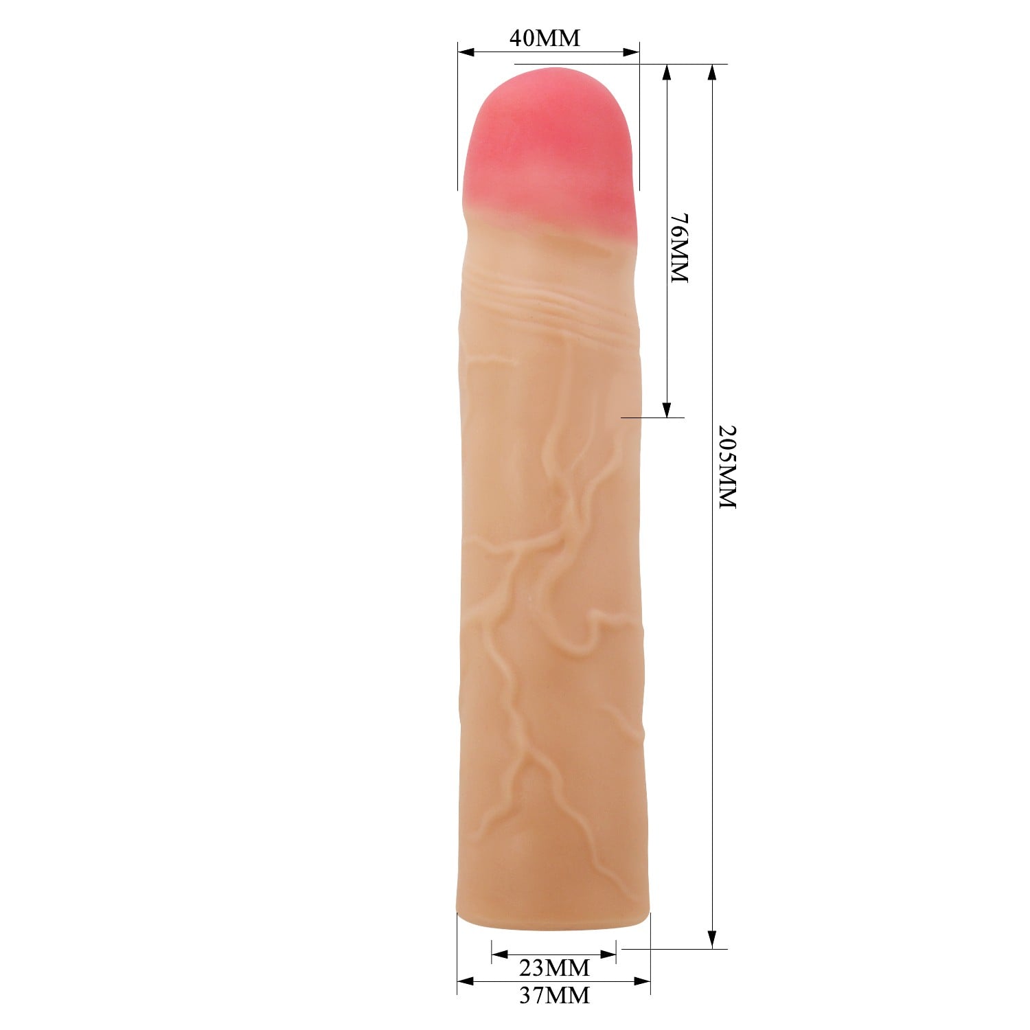 Extended 7.6 cm Uzatmalı Gerçekçi Penis Kılıfı – Kylian - Görsel 6