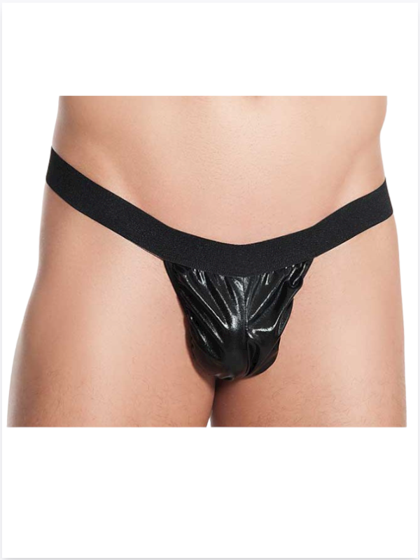 Bouquet Bouqtique Fantezi Siyah Lame Seksi Erkek String - Tanga BQT354589