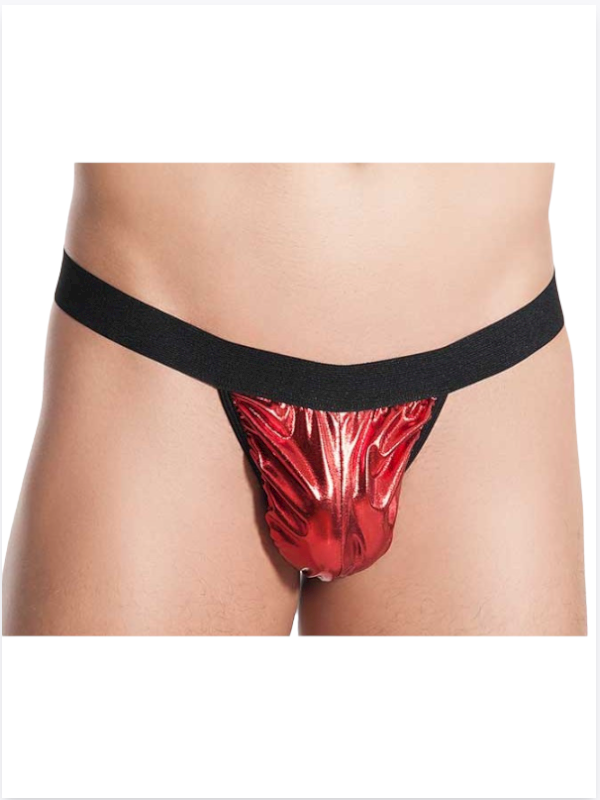 Bouquet Bouqtique Fantezi Kırmızı Lame Seksi Erkek String - Tanga BQT354590