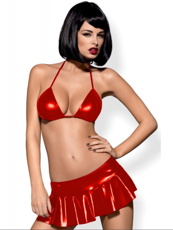 Bouquet Bouqtique Fantezi Kırmızı Mini Etekli Seksi SütyenTakım Seksi İç Giyim BQT359095