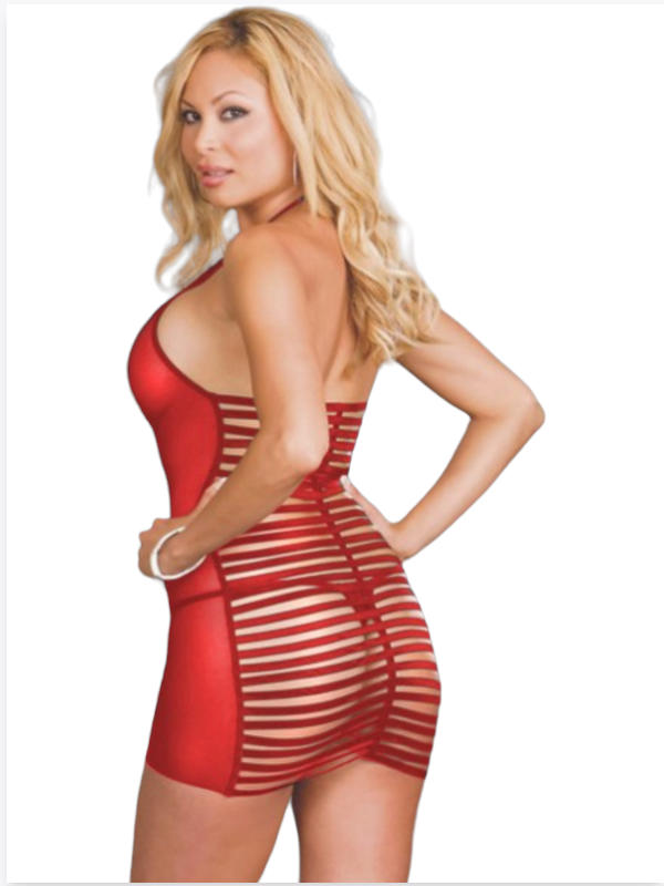 Bouquet Bouqtique Büyük Beden Kırmızı Fantazi Seksi Tül Babydoll BQT353223 - Görsel 2