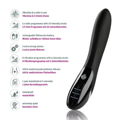 Mystim Electric Eric Titreşimli ve Elektrikli Şoklu Vibratör 27cm - Görsel 5