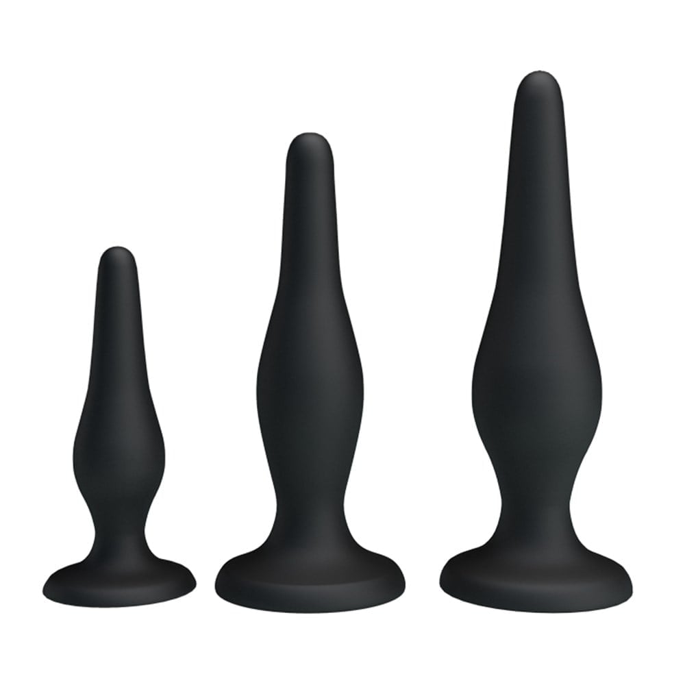 Silikon 3’lü Mini Anal Plug Seti – Beginner’s Mini Anal Kit - Görsel 2