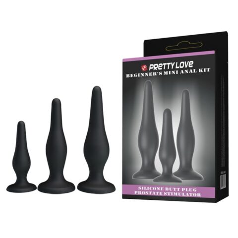 Silikon 3’lü Mini Anal Plug Seti – Beginner’s Mini Anal Kit