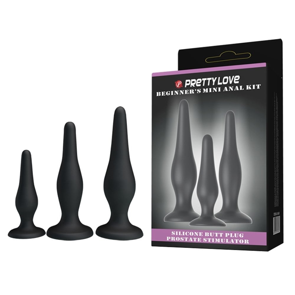 Silikon 3’lü Mini Anal Plug Seti – Beginner’s Mini Anal Kit