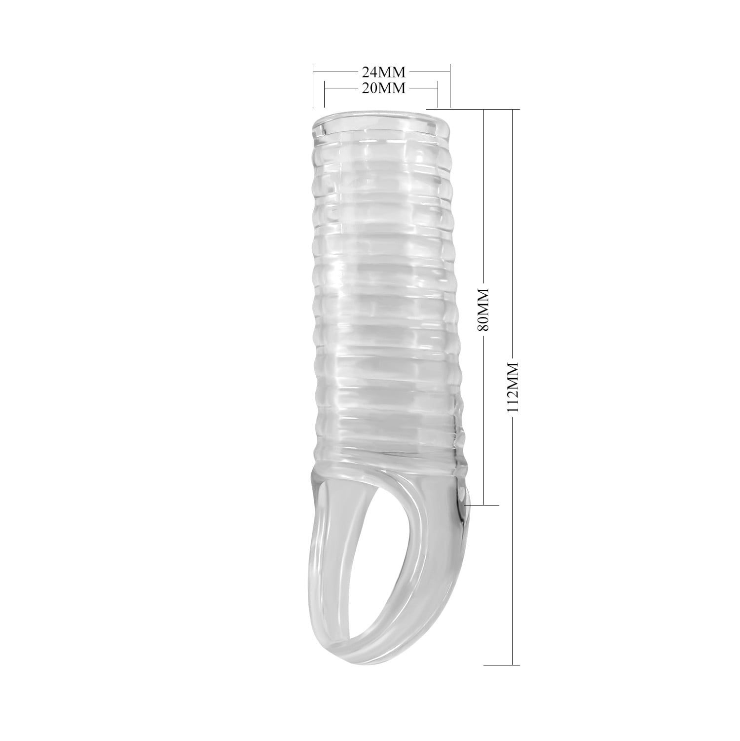 Ribbed Dokulu Penis Kılıfı (Şeffaf) – Hollman - Görsel 7