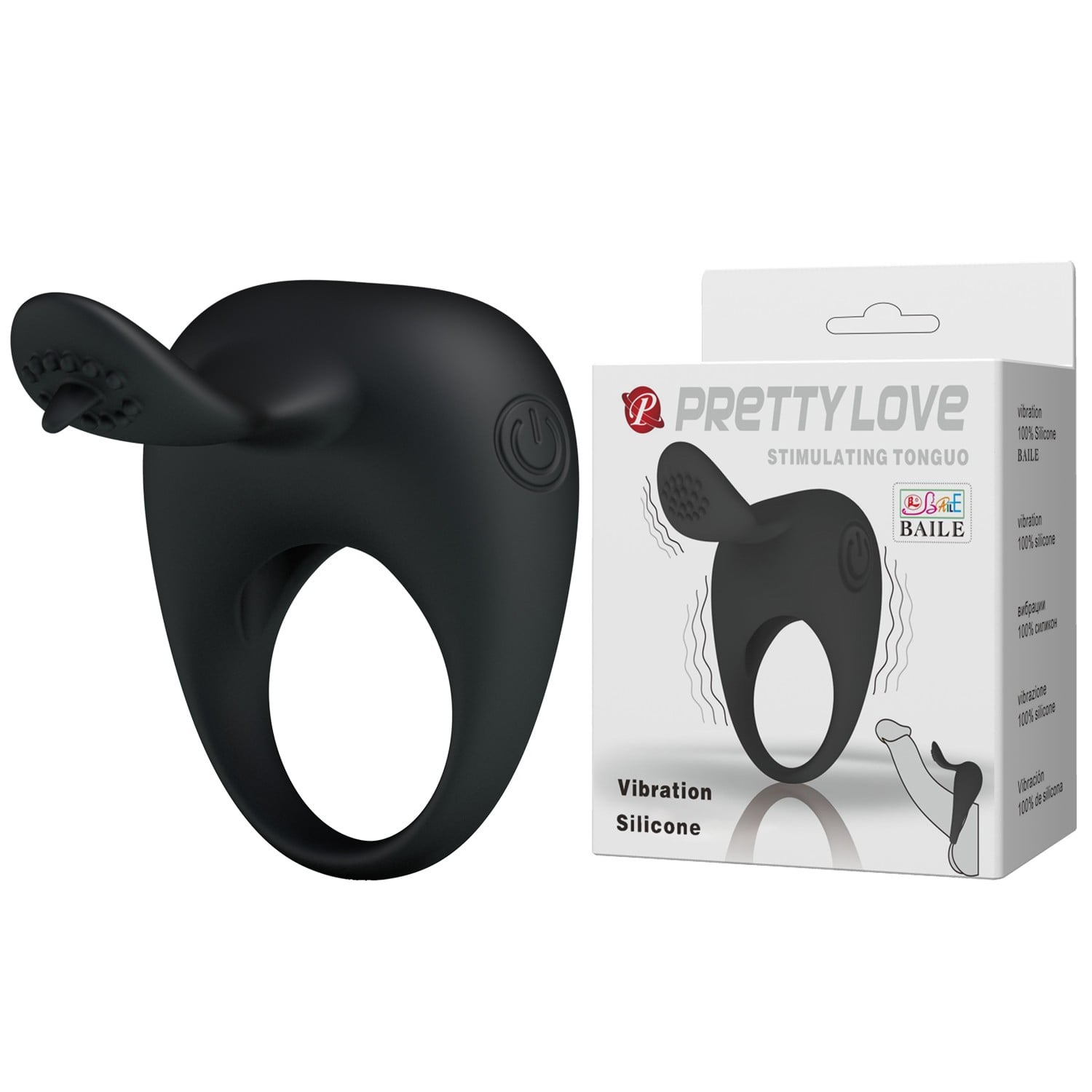 Titreşimli Klitoris Uyarıcılı Silikon Penis Halkası – Stimulating Tongue