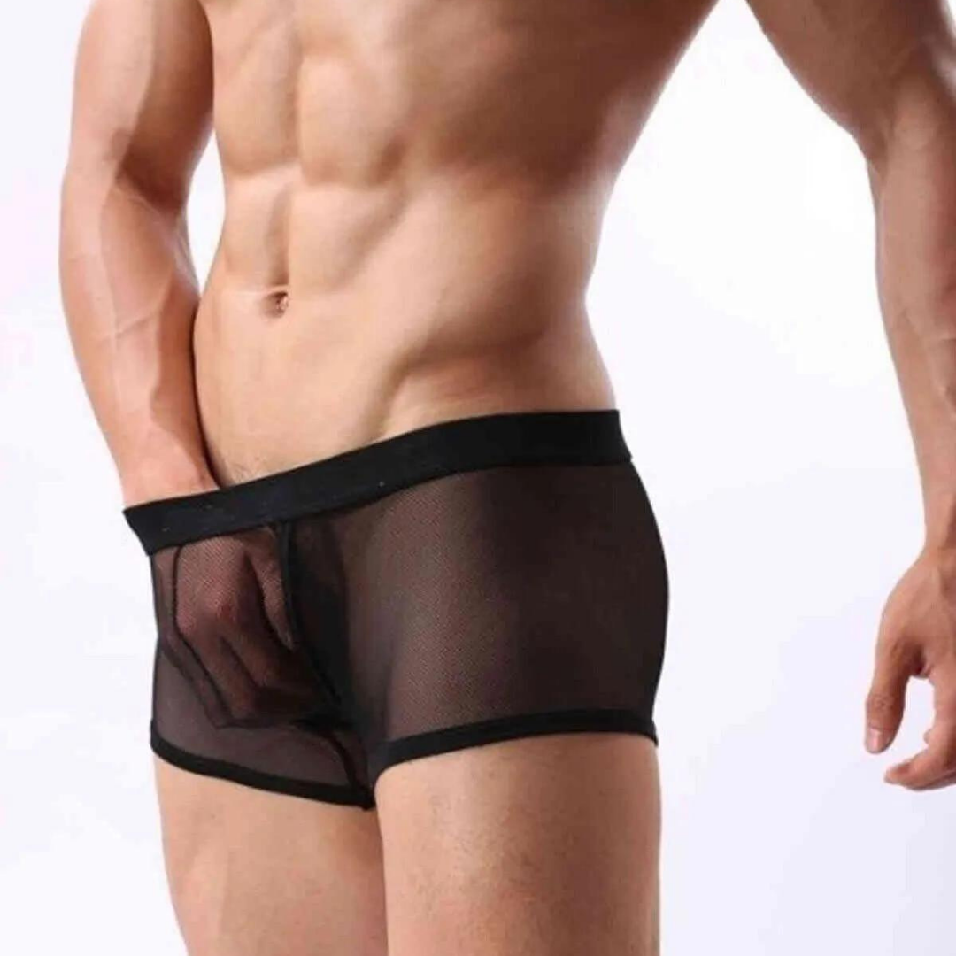 Bouquet Bouqtique Fantezi Transparan Tül Erkek Boxer Fantezi Tanga BQT354603 - Görsel 3
