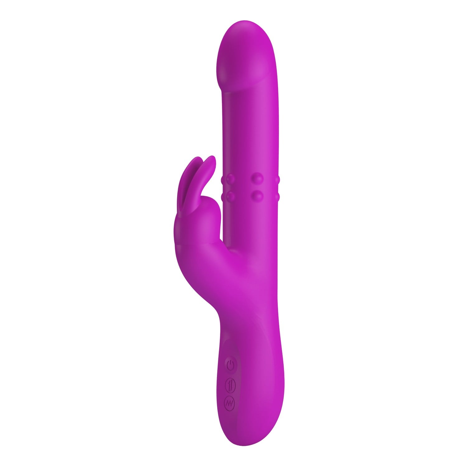 USB Şarjlı 12 Titreşim, 4 Rotasyon ve 4 İleri Geri Hareket Fonksiyonlu Mor Rabbit Vibratör - Reese - Görsel 2