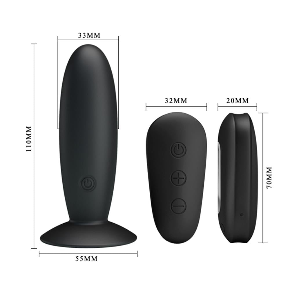 USB Şarjlı 12 Titreşim Modlu Uzaktan Kumandalı Vibratör & Anal Plug - Görsel 7